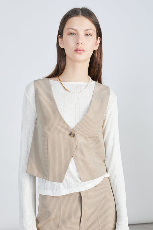 24Colours - Gilet - Beige