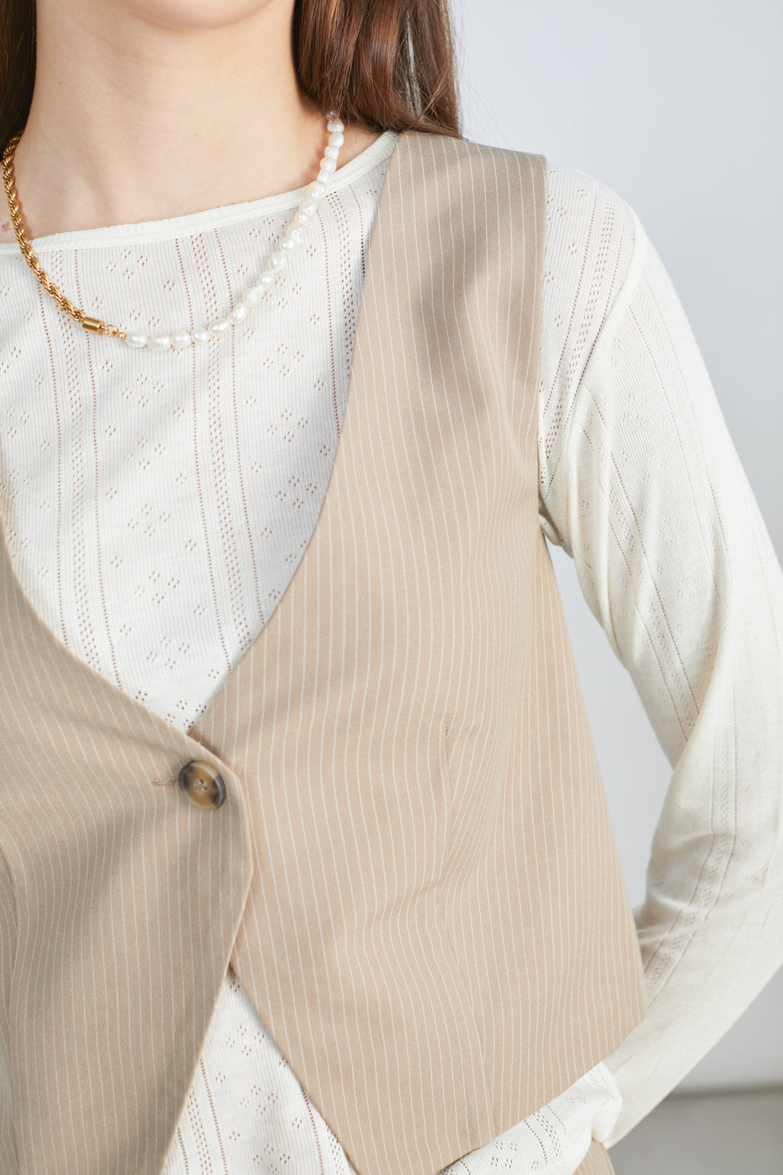 24Colours - Gilet - Beige