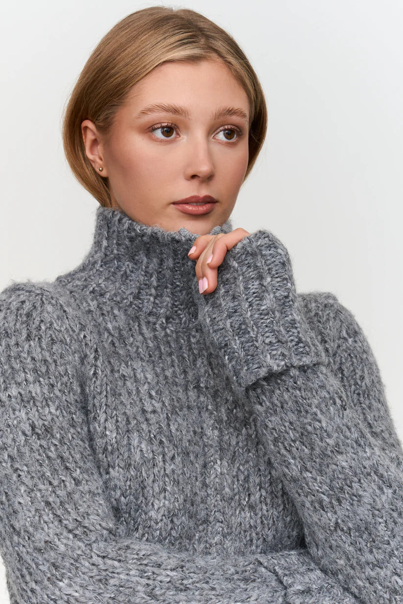 24 Colours - Grijze gebreid vest 41293b