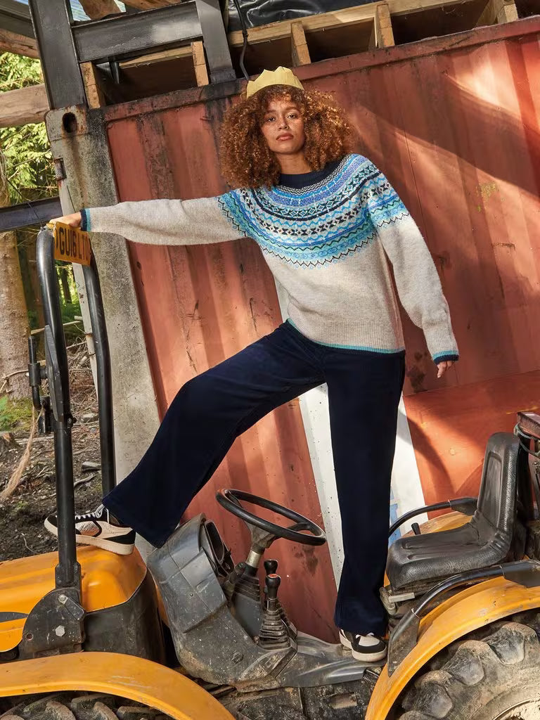 White Stuff - Belle Cord Wide Leg Trouser - Dark navy