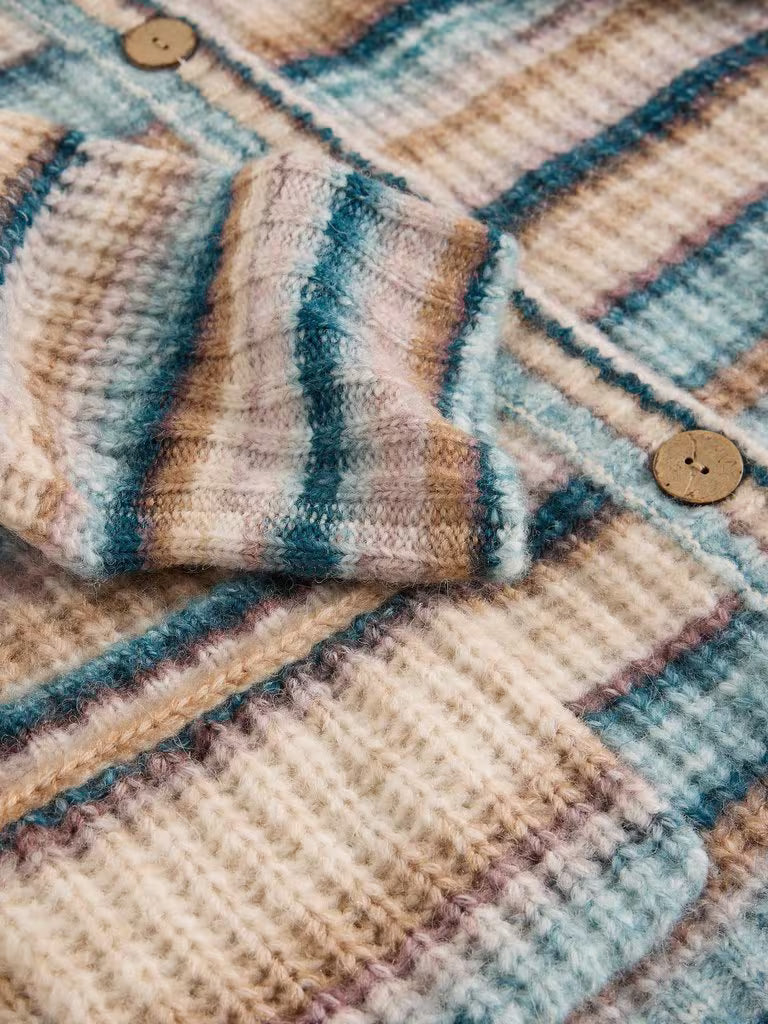 White Stuff - Suzanna Crew Cardigan - Blue multi