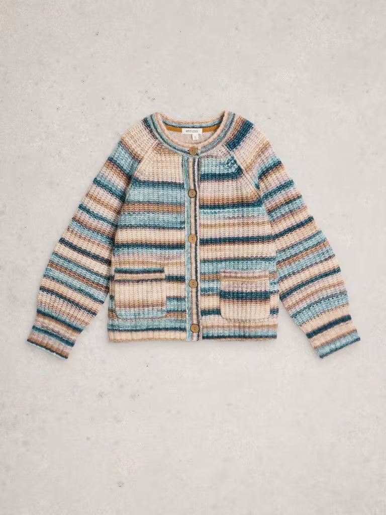White Stuff - Suzanna Crew Cardigan - Blue multi