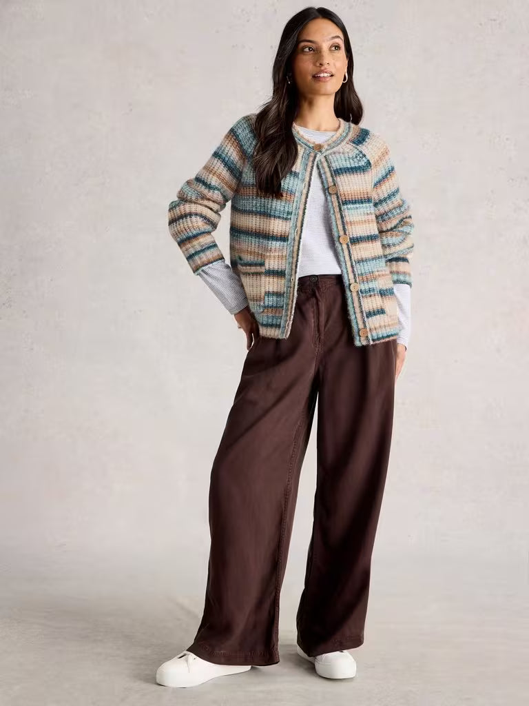 White Stuff - Suzanna Crew Cardigan - Blue multi