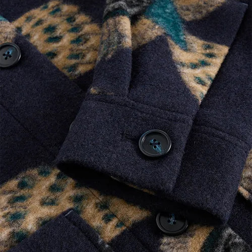 White Stuff - Alexa Wool Blend Jacket - Navy multi