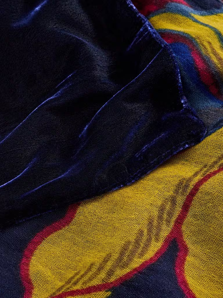 White Stuff - Velvet Printed Scarf - Multi