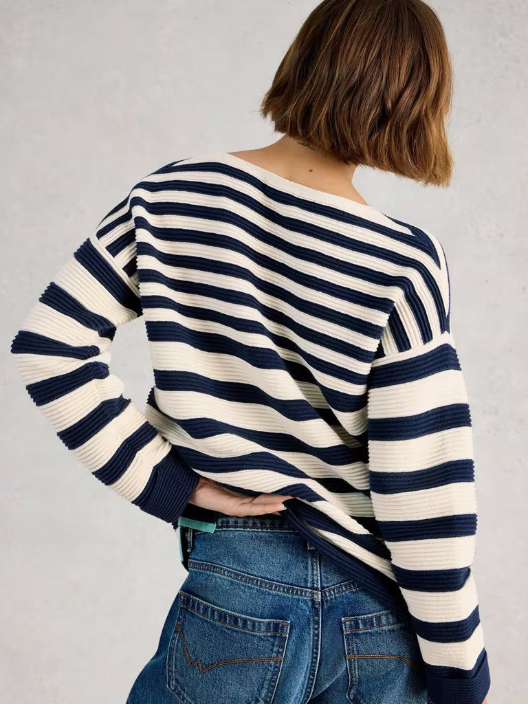 White Stuff - Jana Striped jumper - Navy Multi