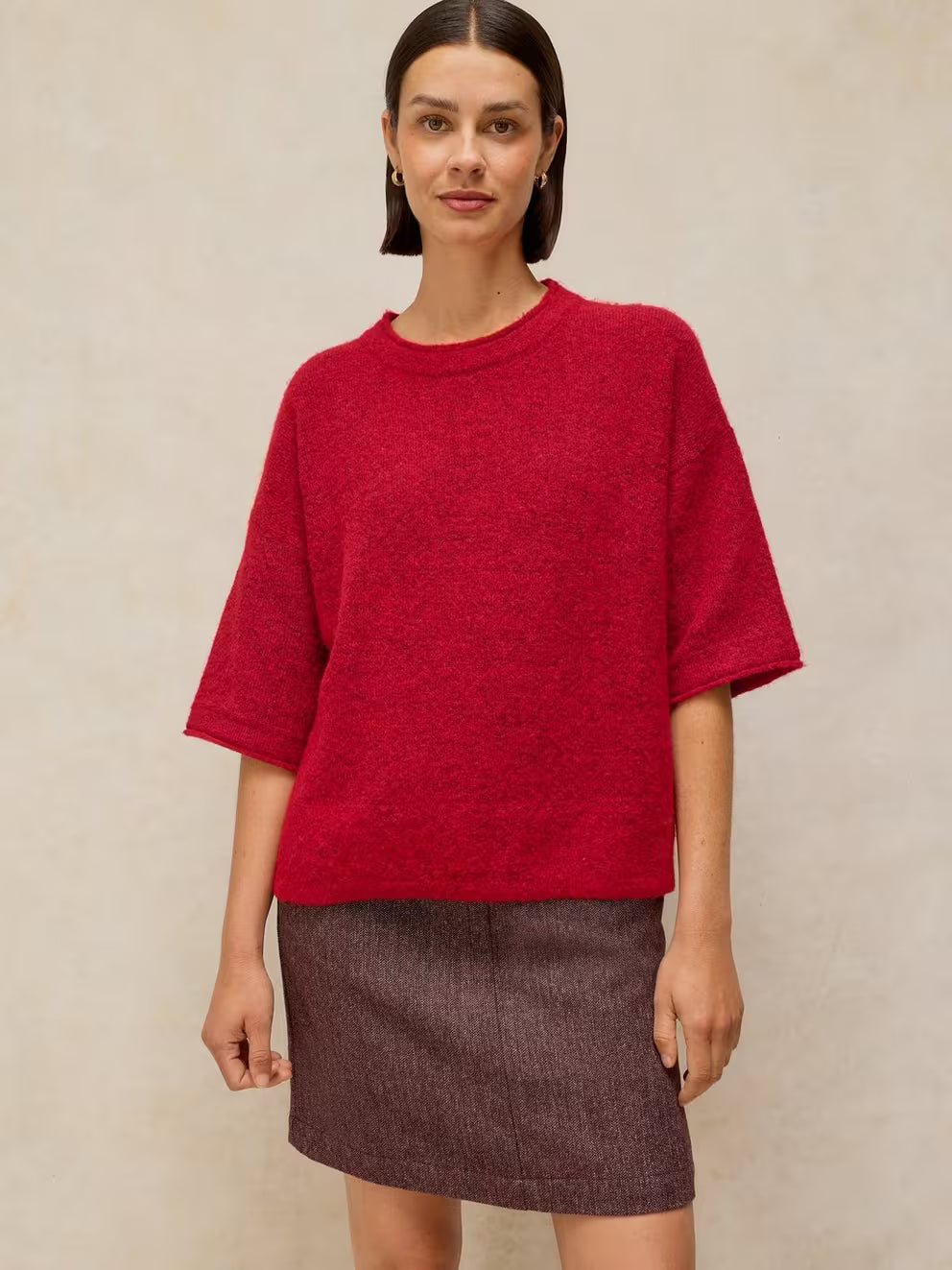 White Stuff - Kate Knitted tee - red