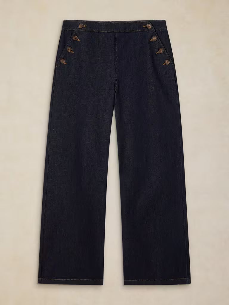 White Stuff - Reese Button Detail Jean - Denim