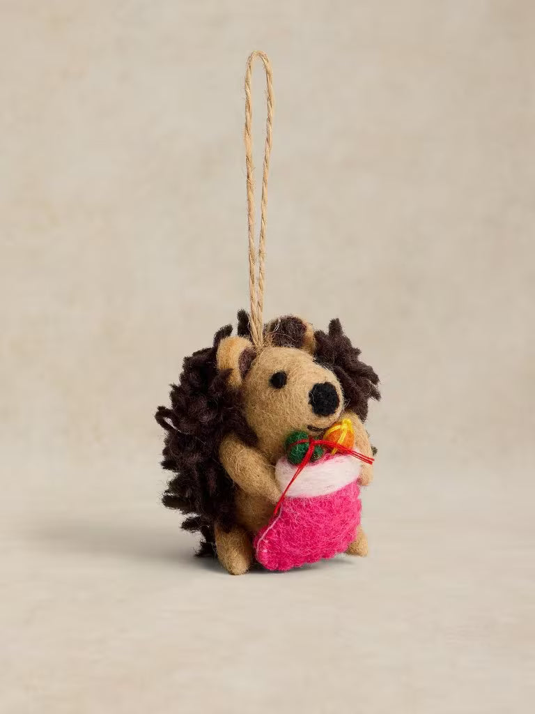 White Stuff - Hedgehog Stocking - Nat multi