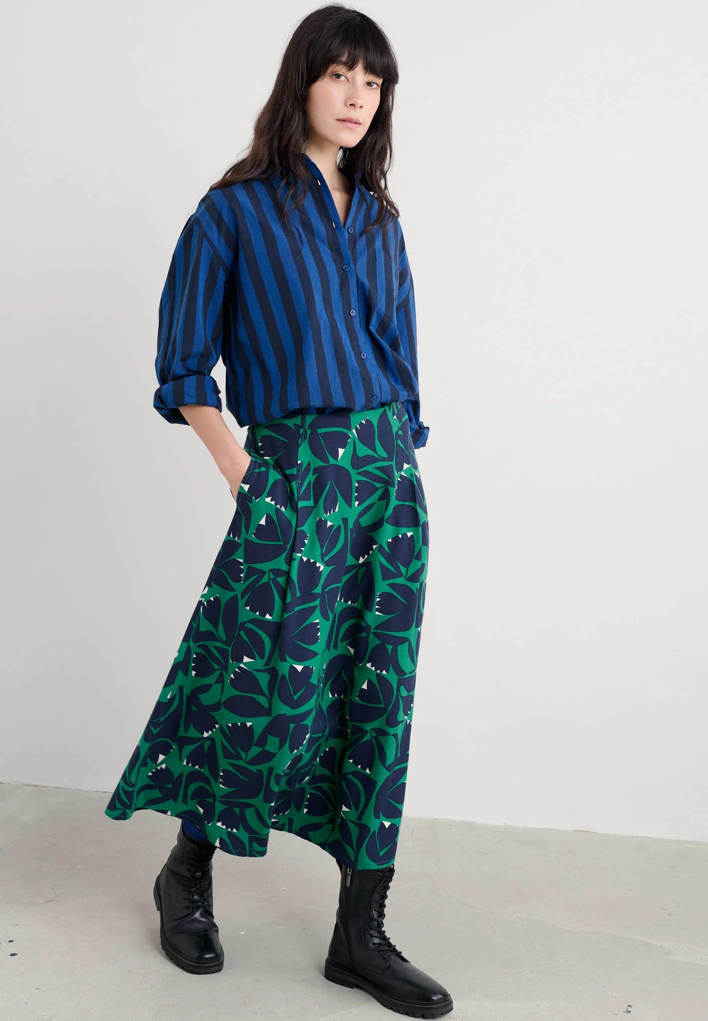 Seasalt - Swallow Hill Skirt - Floral Cutout Glade
