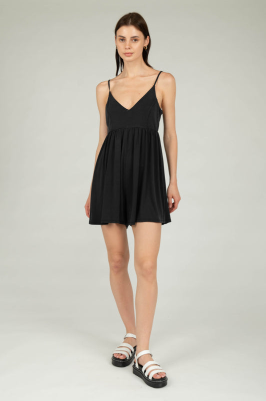 24 Colours - jumpsuit/playsuit met korte pijp zwart 20992