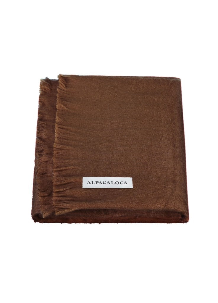 Alpaca Loca - Slim Scarf chocolate brown