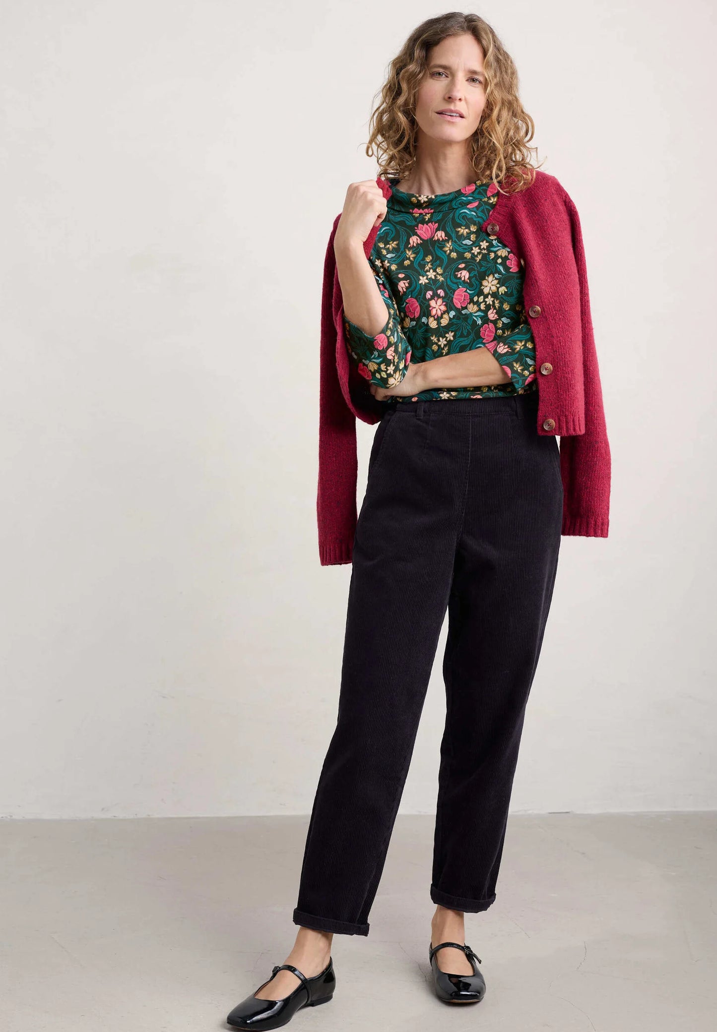 Seasalt - Sunstream top - Mirrored floral tehidy