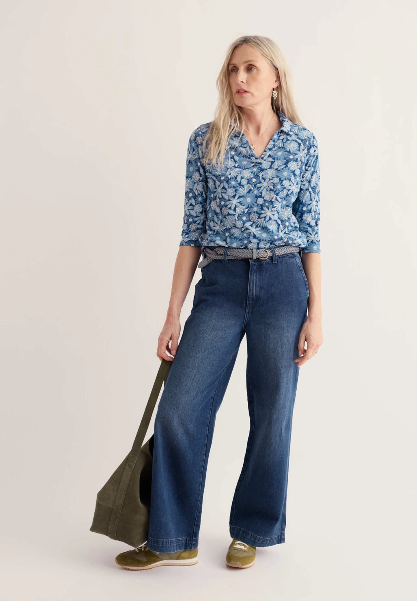 Seasalt - Larissa shirt -Sketchbook Blooms Marine
