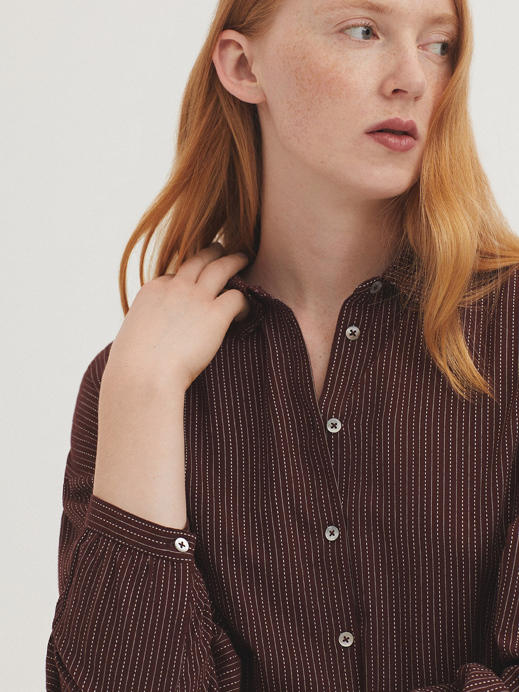 Nice Things - Stitch jacquard print - Chestnut