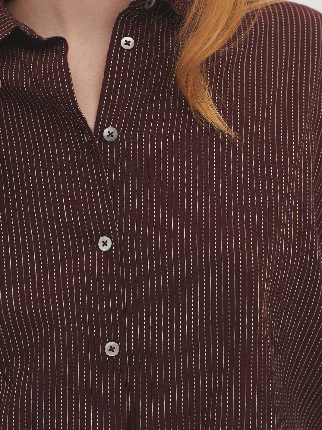 Nice Things - Stitch jacquard print - Chestnut