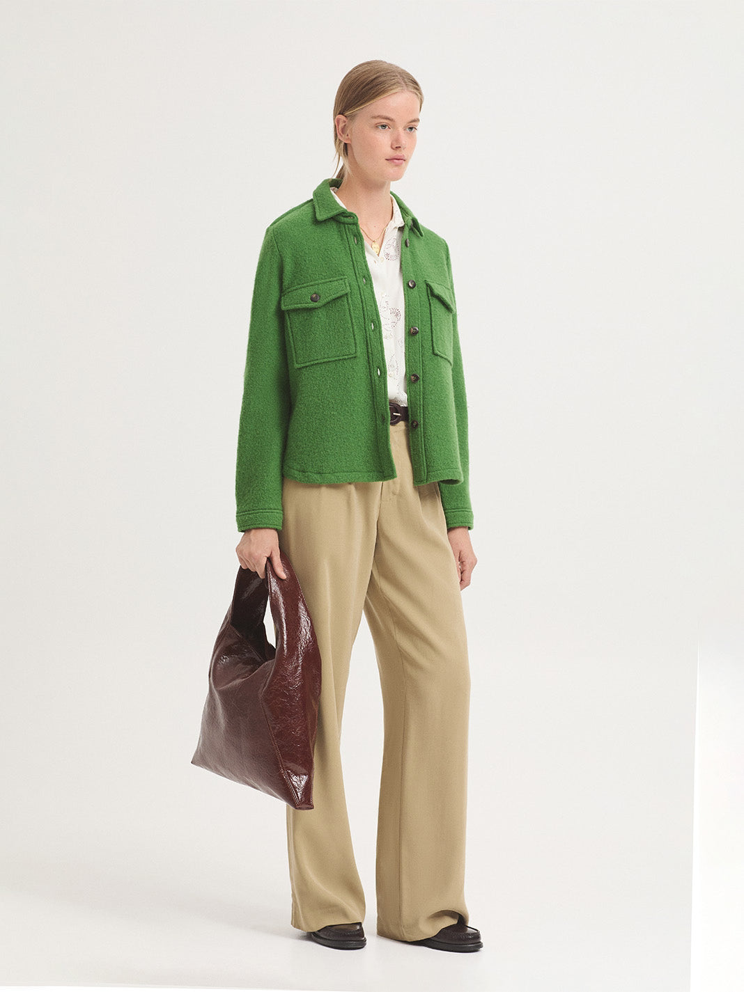 Nice Things - 100% wool jacket - Kiwi green