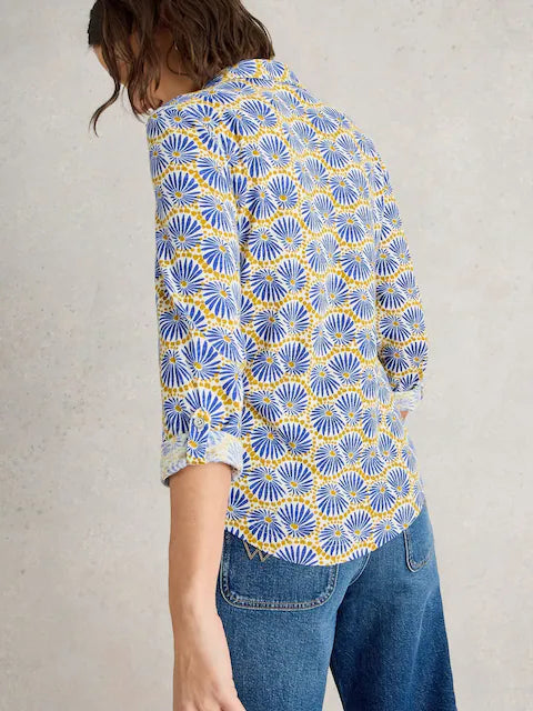 White Stuff - Annie Jersey Shirt - blue print