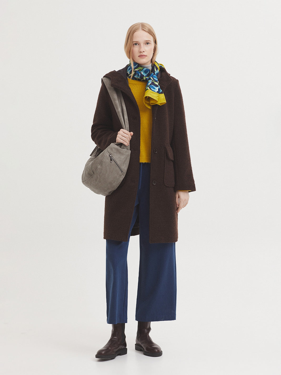 Nice Things - Basic wool sweater - intense Yellow