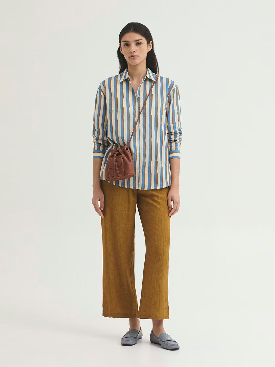 Nice Things - Viscose pants oker