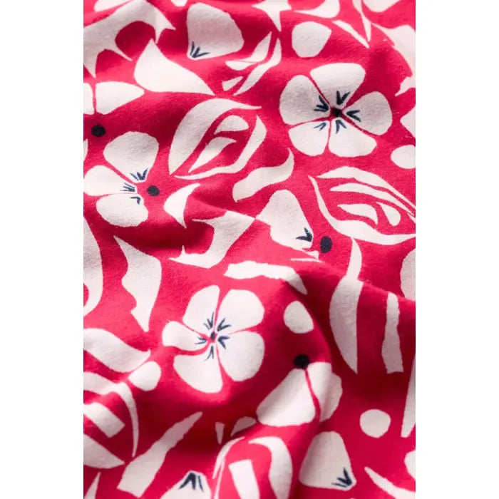 Seasalt - Pier view dress - Collaged floral scarlet chalk