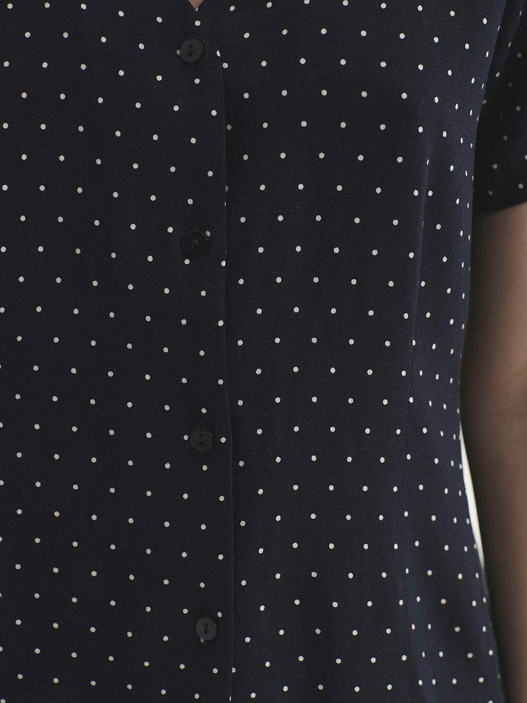 Nice Things - ''Small dots print'' top - Navy