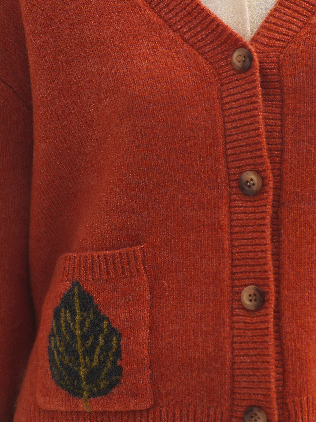 Nice Things - Color Dark orange - Jacket leafs