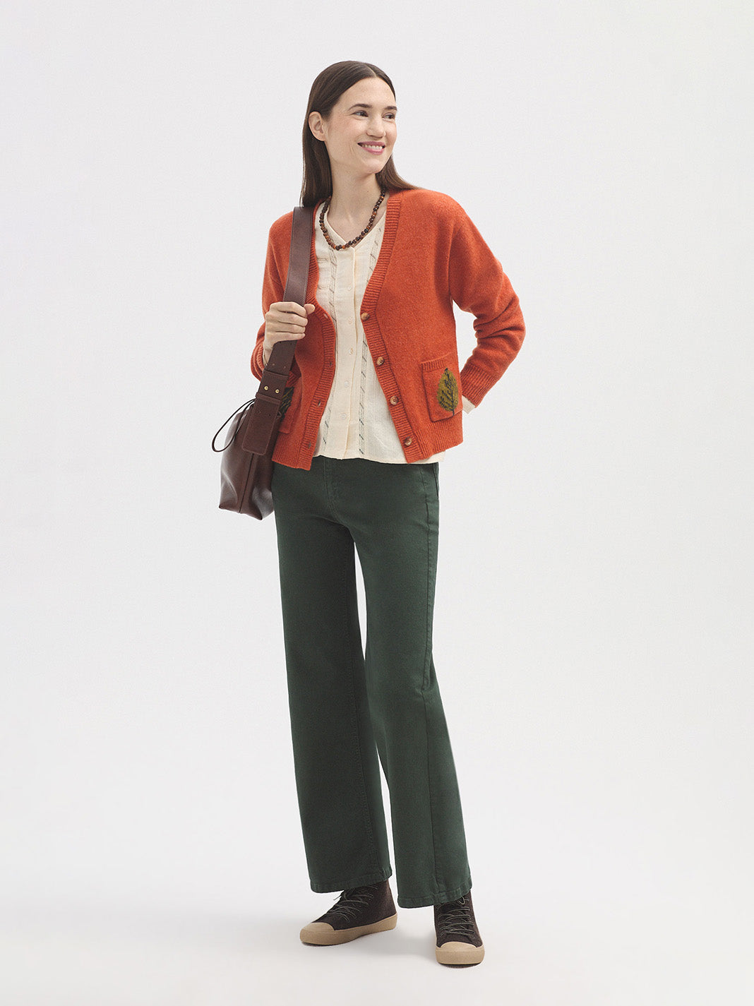 Nice Things - Color Dark orange - Jacket leafs