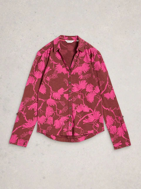 White stuff - Annie Jersey Shirt - Plum print