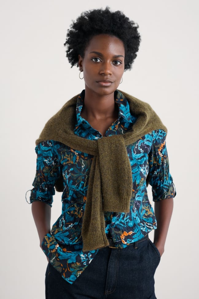 Seasalt - Larissa shirt - Floating Fronds Maritime