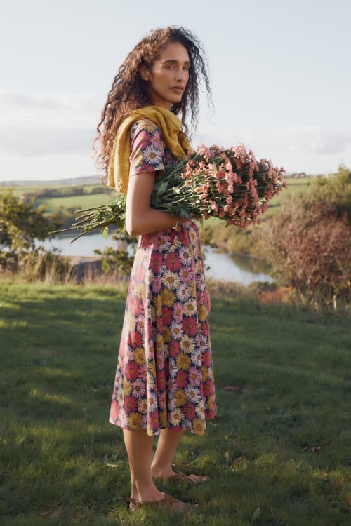 Seasalt - SS April dress - Painted asters maritime