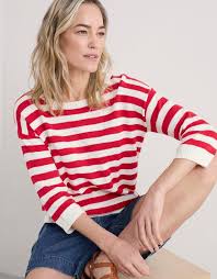 Seasalt - Knavock jumper - Cornish Chalk Scarlet