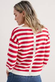 Seasalt - Knavock jumper - Cornish Chalk Scarlet