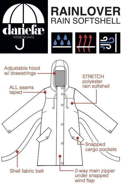 Danefae - Danerainlover Raincoat - Dark Brick