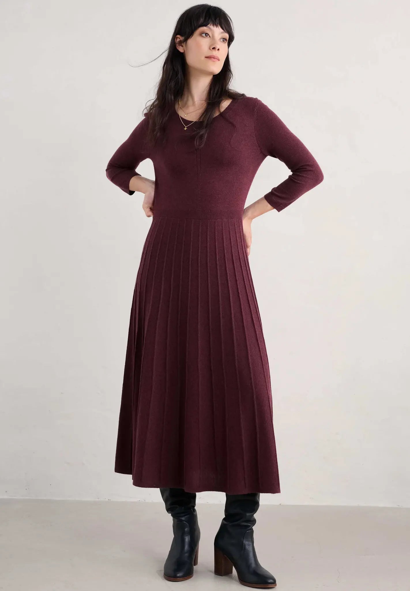 Seasalt - Folk song dress - Merlot