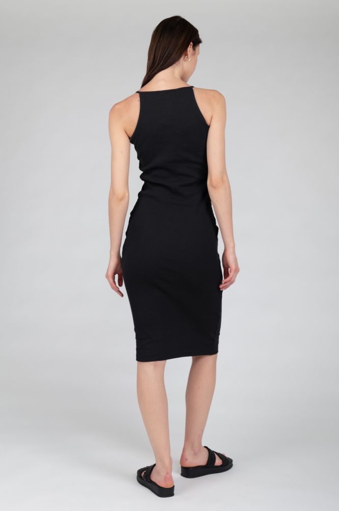 24 Colours - halter jurk in 2 kleuren (groen of zwart) 20999a+b