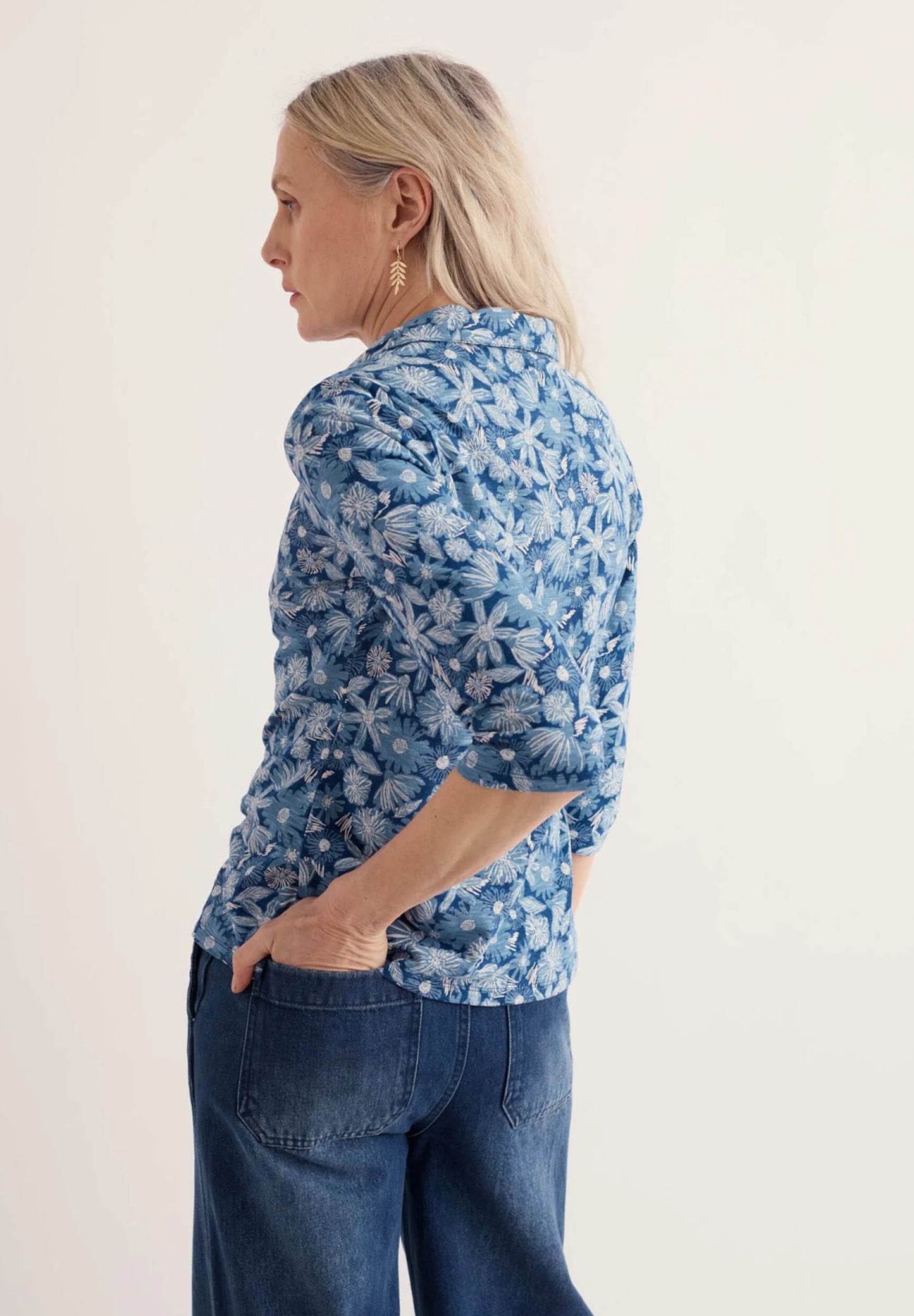 Seasalt - Larissa shirt -Sketchbook Blooms Marine