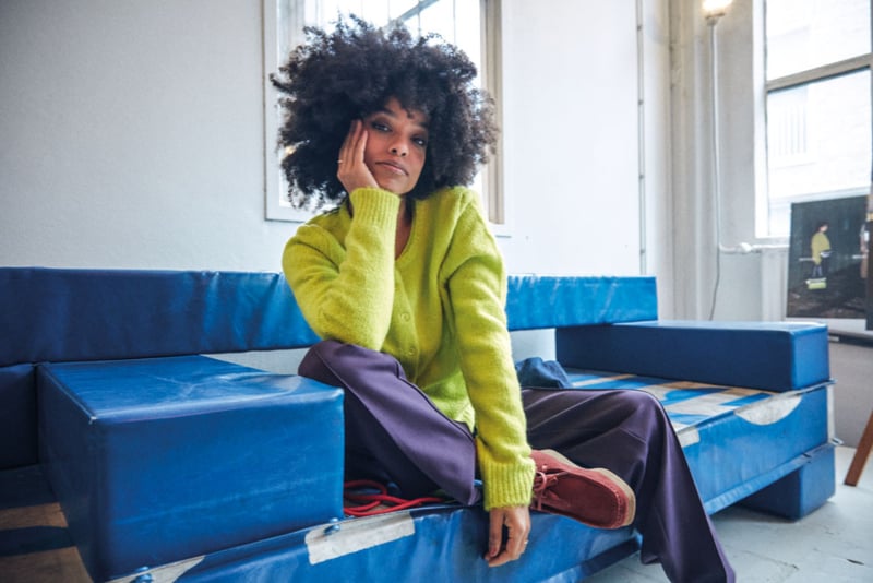 Zilch - Cardigan Round Neck - Bright Lemon