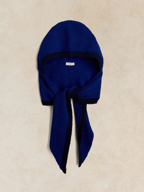 White stuff - Hooded knit scarf - blue mlt