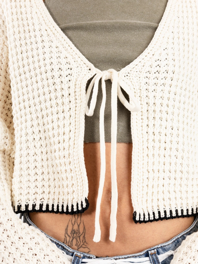 24 Colours - gebreid vest/gebroken wit - 41265