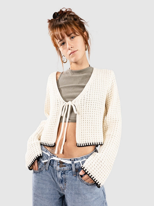 24 Colours - gebreid vest/gebroken wit - 41265