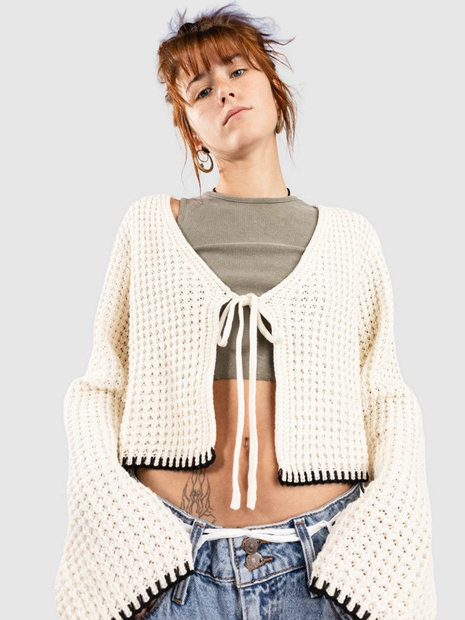 24 Colours - gebreid vest/gebroken wit - 41265