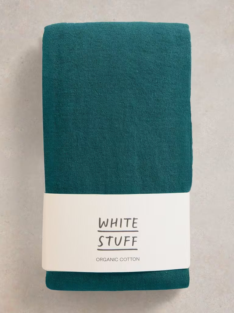 White Stuff - Patty Plain Veelzijdige Katoenen Panty - Teal