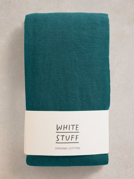 White Stuff - Patty Plain Veelzijdige Katoenen Panty - Teal