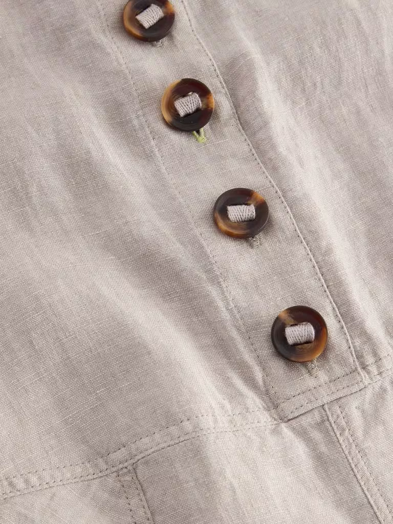 White stuff - Viola linen Dungaree - Light natural