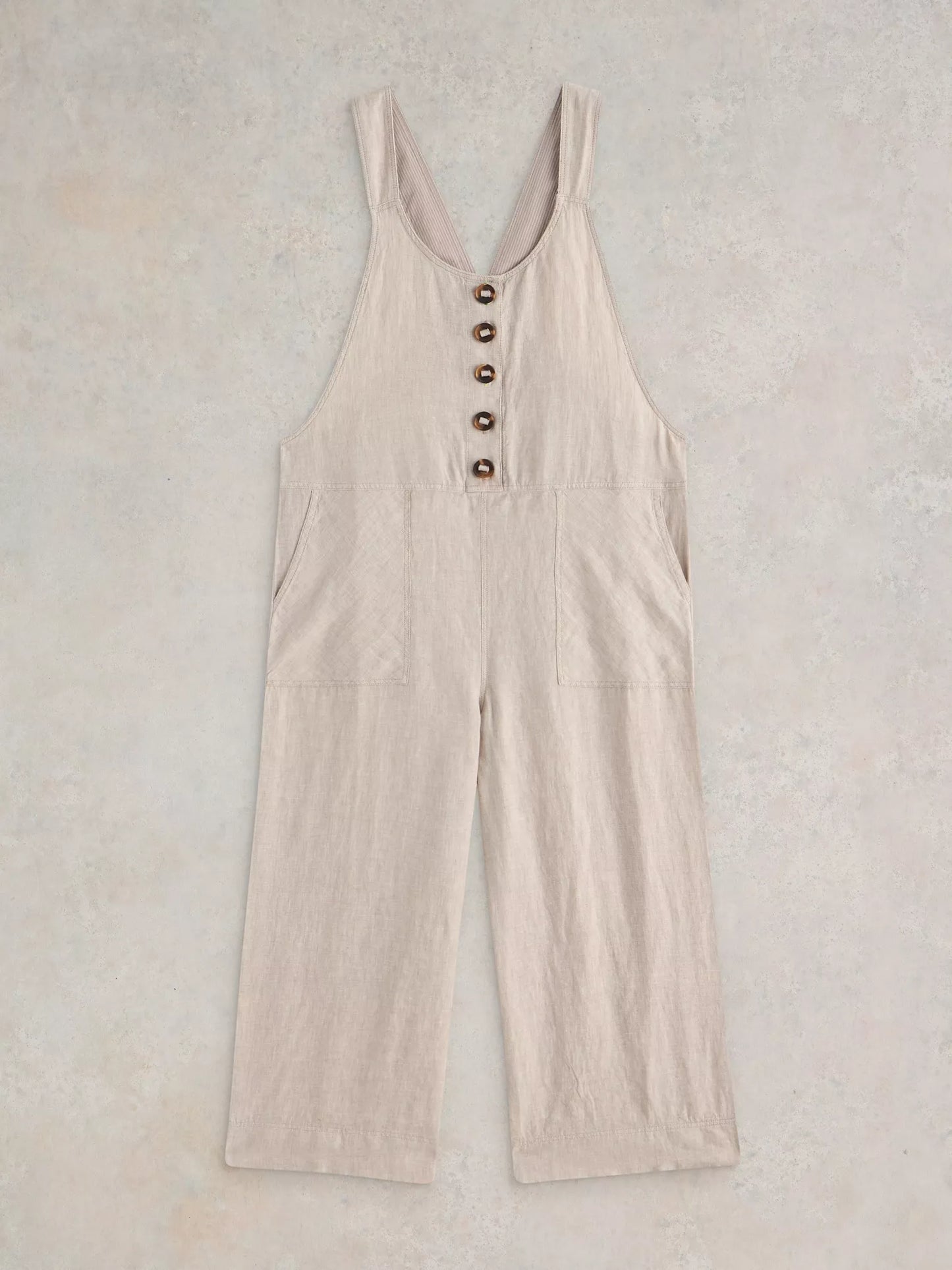 White stuff - Viola linen Dungaree - Light natural