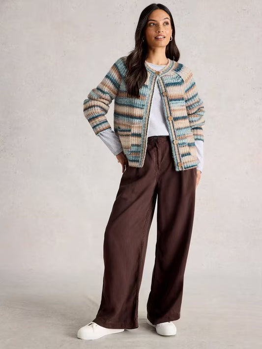 White Stuff - Suzanna Crew Cardigan - Blue multi