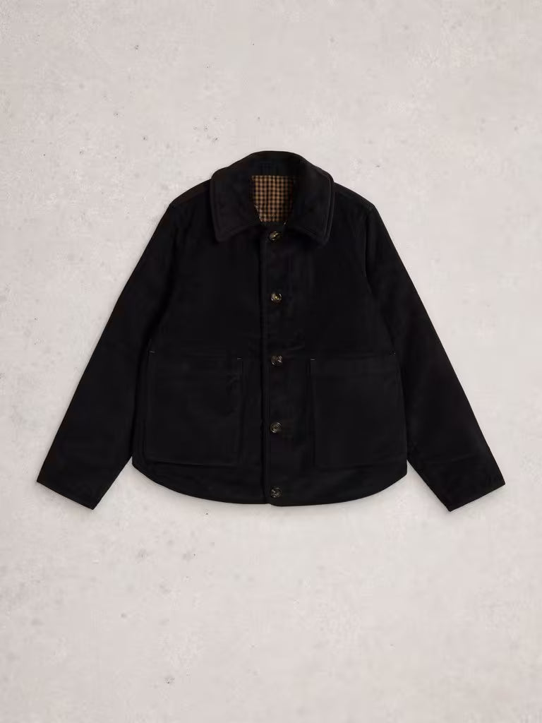 White Stuff - Arden reversible jacket - Black multi