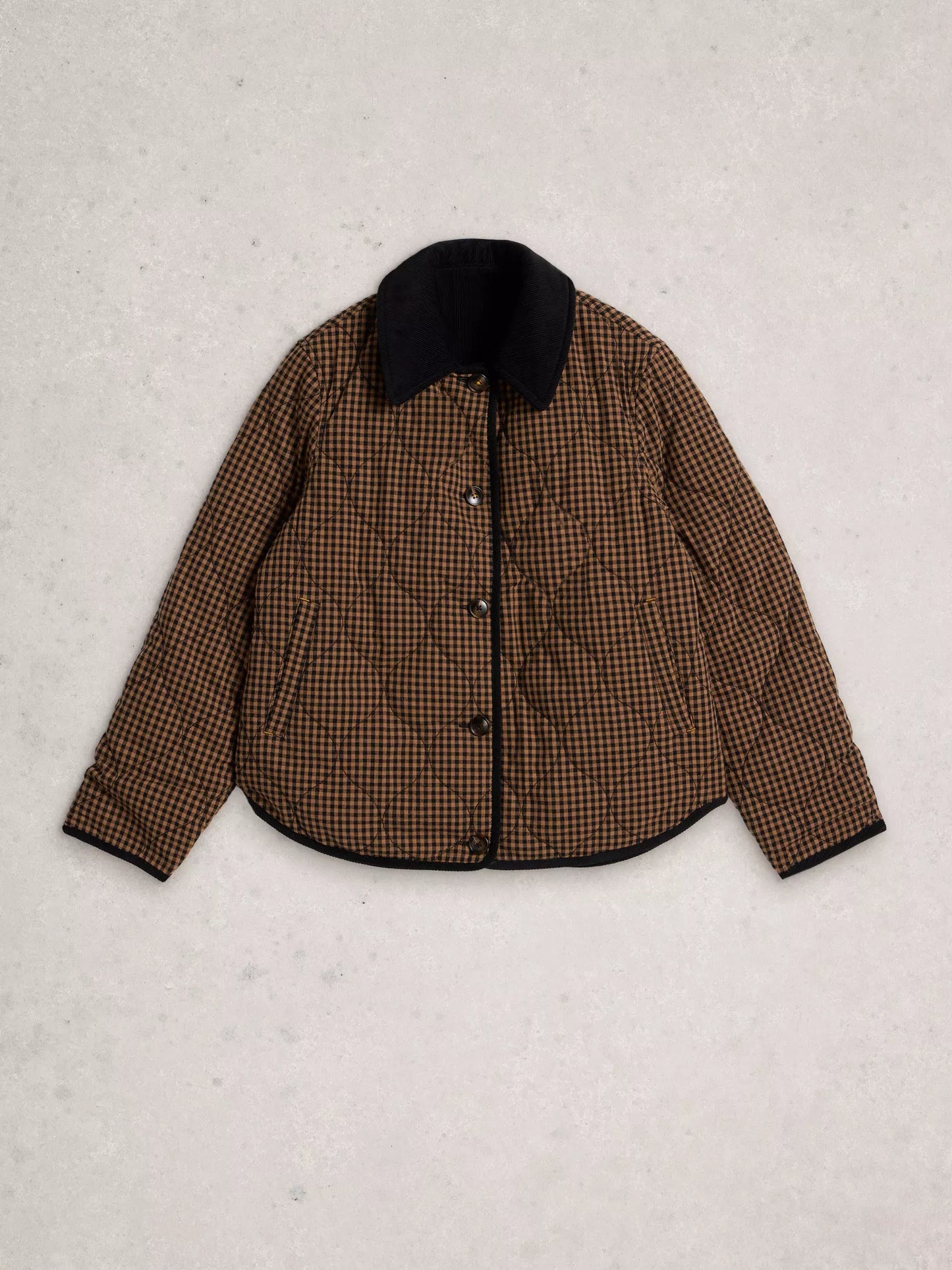 White Stuff - Arden reversible jacket - Black multi