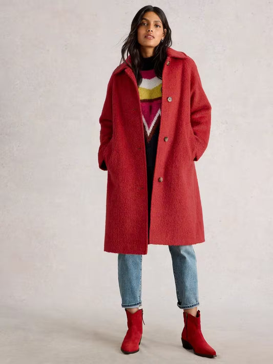 White stuff - Kelsey wool blend coat - Brightt Red
